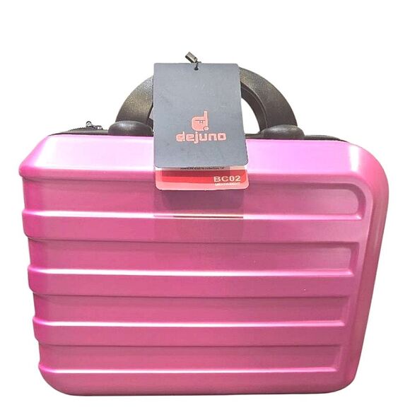 Dejuno BC02 Hard Shell Travel Cosmetic Case- Pink - Picture 1 of 9